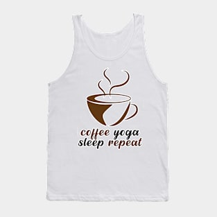 Coffee Yoga Sleep Repeat Tank Top